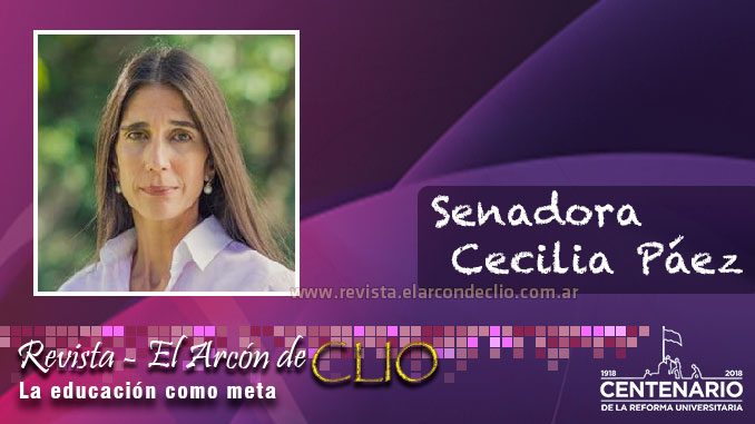 Senadora Provincial Cecilia Páez, "el acceso a una educación de calidad, derecho fundamental de todas las personas."Mendoza
