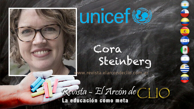 Cora Steinberg "en UNICEF tenemos distintos proyectos que venimos impulsando con el objetivo de asegurar que todos los adolescentes puedan acceder y completar la escuela secundaria"